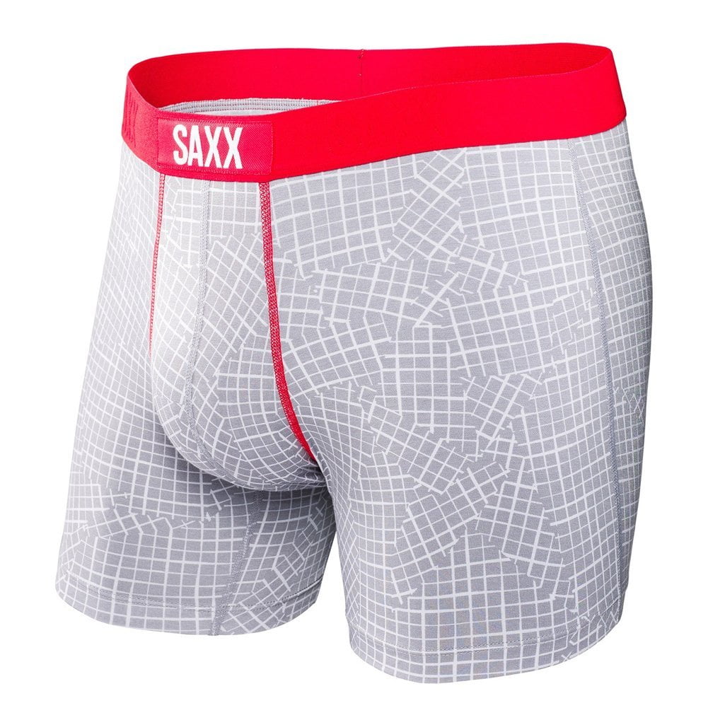 Saxx Mens Vibe Modern Fit Lifestyle Boxers Underwear X-Large Grey Off ...