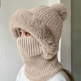 thumbnail image 4 of Women Winter Beanie Hats, Winter Knit Scarf Set Thick Lined Cap Ear Ski Hat Pom For Winter, 4 of 4
