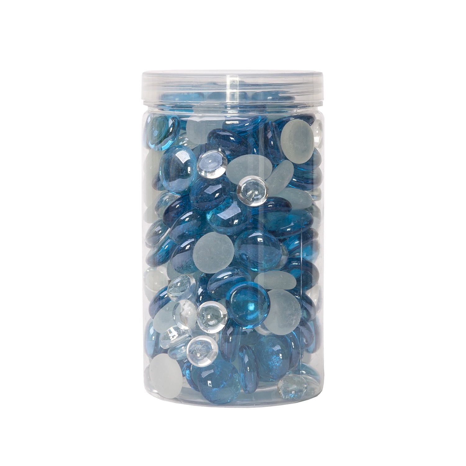 (2 pack) Akasha Superfoods Dusk Blue Glass Loose Gemstone, 38 oz