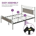thumbnail image 5 of Uforic Farmhouse Full Size Metal Bed Frame with Headboard & Soundproof Cotton, Adult and Teen, 5 of 8