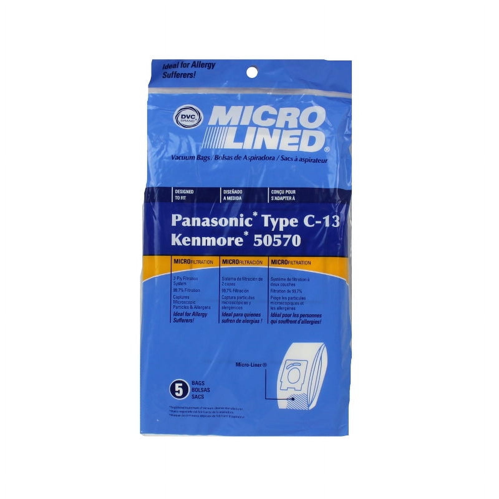 8 Sacchetti Aspirapolvere Panasonic Carta – Compatibili MC-E, MC, MC-CG – Made In Italy