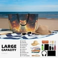thumbnail image 5 of Daiia Starry Sky Constellation Cat Beach Travel Bag - Water-Resistant Beach Bag, Lightweight Tote with 7 Pockets for Women and Men - Gym,Pool,Camping,Reusable Grocery Bag, 5 of 7
