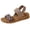 Brown, variant on Women's Leopard Print Slingback Platform Sandals Lightweight Non Slip Open Toe Comfortable Walking Shoes White Size 9