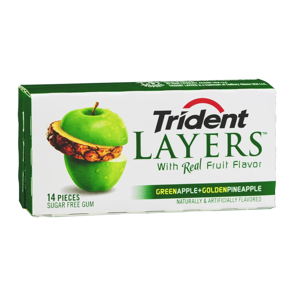 Cadbury Trident Layers Gum, 14 ea