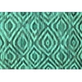 thumbnail image 1 of Ahgly Company Machine Washable Indoor Rectangle Southwestern Turquoise Blue Country Area Rugs, 5' x 8', 1 of 4