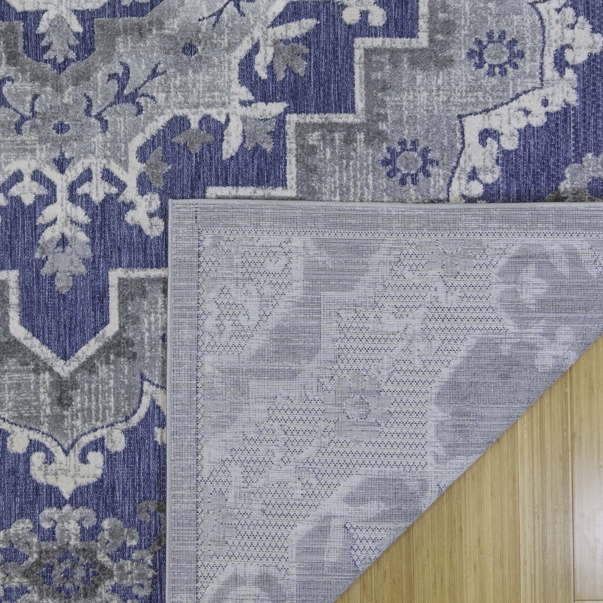Kalari Amira Indoor/ Outdoor Polypropylene Blue/Gray Flat Weave Area Rug, 9x13