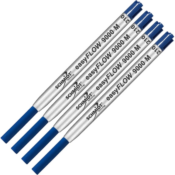 Imprinted Schmidt easyFLOW9000 Ballpoint Refill- Blue Ink, Medium Tip 1.0mm - Pack of 4