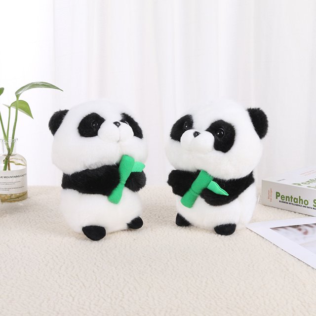 Panda doll plush toy national simulation little panda doll small pendant Ragdoll children birthday gift DMH