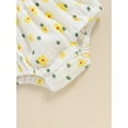 thumbnail image 6 of SANSIWU Infant Baby Girl 2pcs Summer Outfits Sleeveless Tie Strap Floral Romper Headband Set, 6 of 6