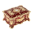 thumbnail image 1 of Joyero de baratija Hugo caja vintage organizador de almacenamiento 18 x 12 rojo, 1 of 10