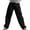Black, variant on Buigttklop Pants for Women 2024 Women'S Denim Button Zipper Solid High Waist Pockets Jean Wide Leg Pants Flare Trousers