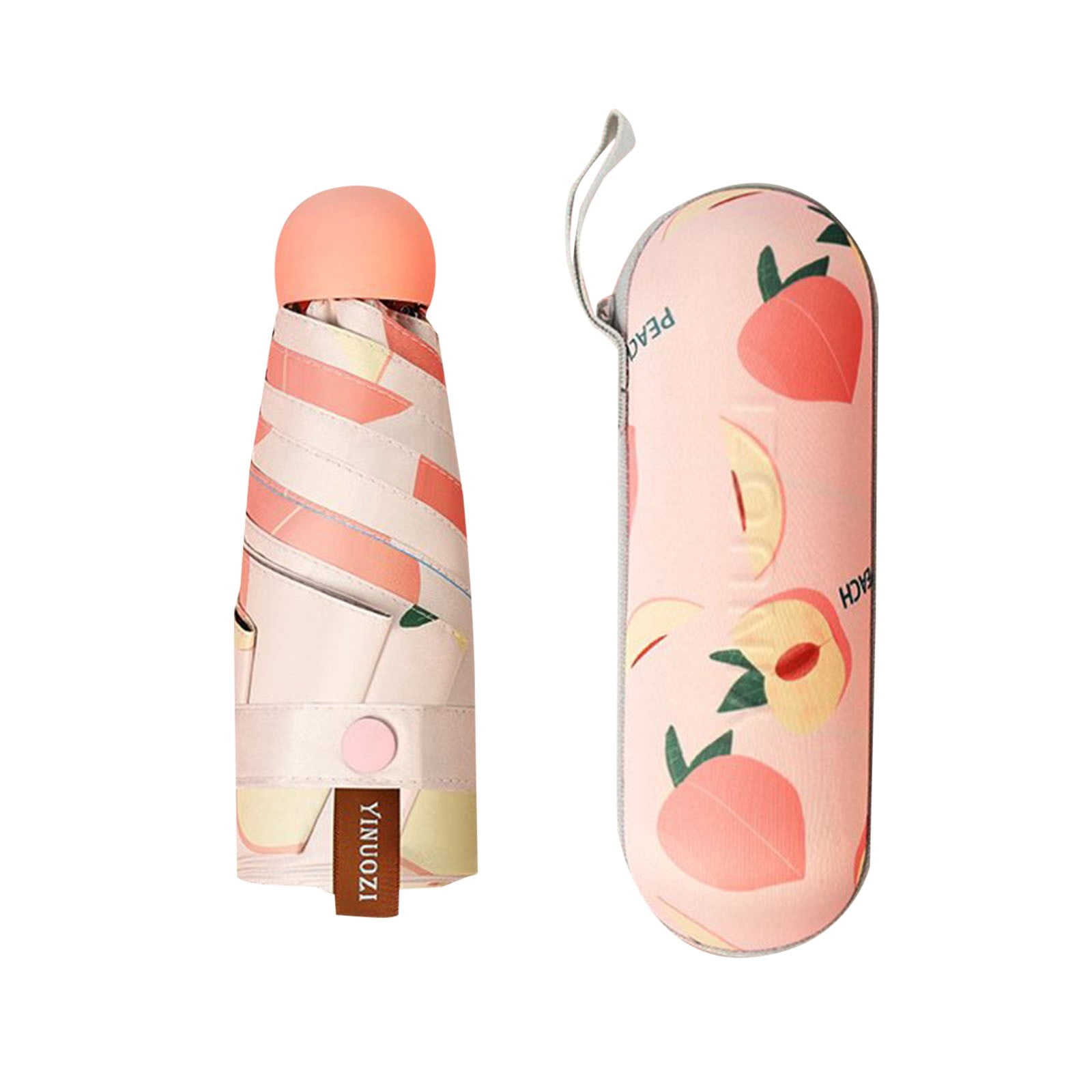 LHWEN Automatic Travel Umbrella Small Folding Windproof Umbrella Lightweight Compact for Women Kids Pocket-Sized Sun and Rain Umbrella Portable Gift for Girls and Daily Use