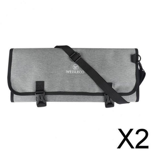 Bolsa de almacenamiento de cubiertos,Bolsa enrollable para cuchillos de chef profesional con 14 ranuras,Estuche de viaje Bolsillos de almacenamiento Portador,Ideas para guardar cuchillos