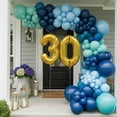 thumbnail image 6 of Gold Number 30 Mylar Foil Balloon 32 inch - Helium or Air Filled Metallic Balloons for 30th Birthday Hbd Party, Anniversary, Graduation Decorations, 6 of 9