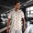 thumbnail image 3 of Wukai Avocado Doing Sport Yoga Print Men's Short-Sleeved Mesh T-Shirt,Quick-Dry Short Sleeve Workout T-Shirt-X-Small, 3 of 8