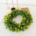 thumbnail image 2 of Twfbrm Christmas Wreath Artificial Green Leaves Wreath, Front Door Wreath, Hanging Wall Windows Decoration Holiday Festival Wedding Decor, 2 of 7