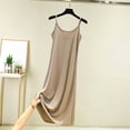 thumbnail image 2 of DHFJKG Nightgown For Women Silk Satin Sleepwear Night Gowns Solid Color Spaghetti Strap Scoop Neck Knee Length Sleep Dress Summer Lightweight Soft Home Clothes, 2 of 4
