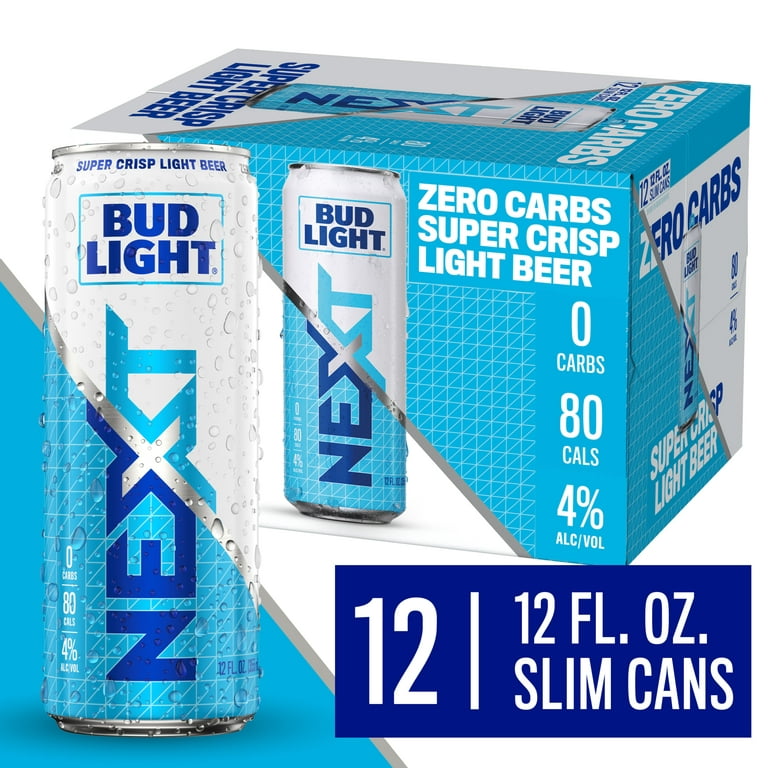 Bud Light NEXT Super Light Beer (New 2022 Edition First Zero Carb