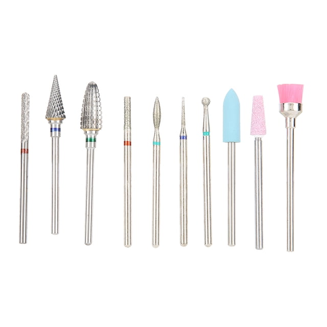 Kit De Brocas Para Uñas, Herramienta De Pulido, Máquina Pulidora De Uñas, Manicura Profesional Portátil Para Tallado Y Pulido, 10 Uds.