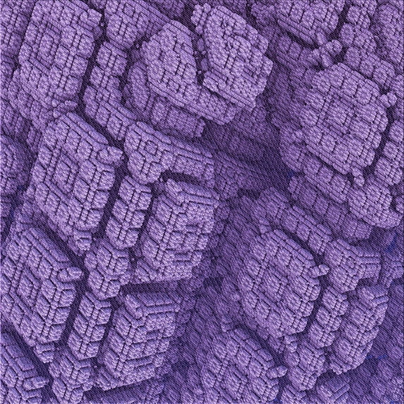 Ahgly Company Indoor Square Patterned Tyrian Purple Area Rugs, 8' Square