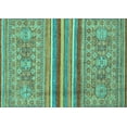 thumbnail image 1 of Ahgly Company Indoor Rectangle Abstract Turquoise Blue Modern Area Rugs, 7' x 9', 1 of 4