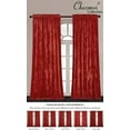 thumbnail image 5 of Chezmoi Collection Lux Brick Red Crushed Velvet Curtains 2 Panel Set, Room Darkening Luxury Distressed Velvet Rod Pocket Window Drapes for Living Room Bedroom 50" W x 84" L, 5 of 9