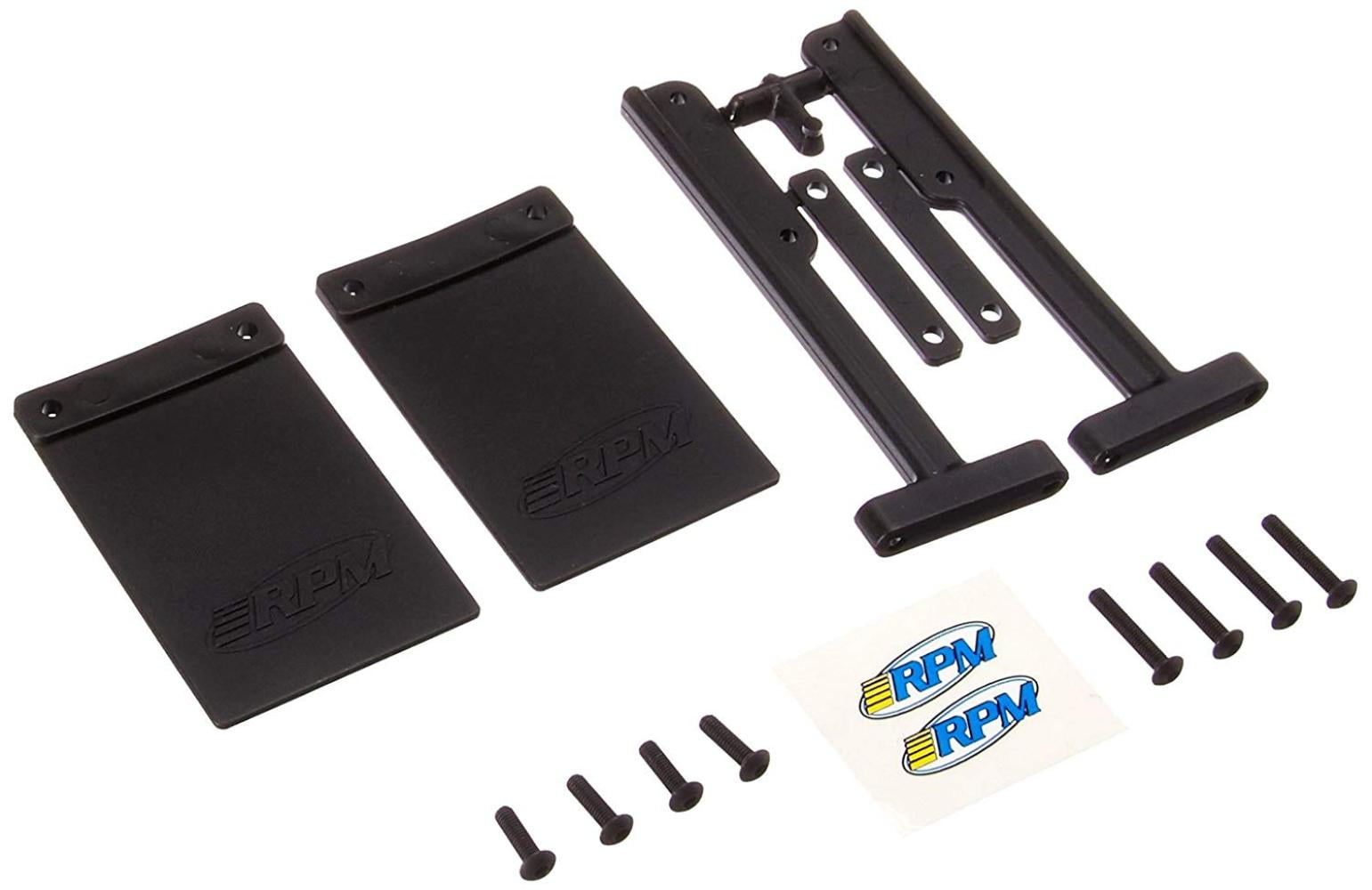 81012 Mud Flaps Bumper Slash Black, For the RPM Slash 2wd & 4x4 Rear Bumpers only By RPM