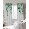 thumbnail image 2 of Eucalyptus Leaves Black Out Curtains 84 Inch Long for Living Room, Summer Sage Green Botanical Vines Leaf Blackout Curtain Shade Thermal Insulated Window Curtains Grommet Drapes 42"x84" 2 Panels, 2 of 8