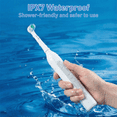 thumbnail image 3 of Rotating Electric Toothbrush for Adults, Rechargeable Sonic Toothbrush for Deep Cleaning with 3 Modes , 2 Min Smart Timer, Last 30 Days and IPX7 Waterproof , 6 Replacement Brush Heads (White), 3 of 9