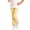 Yellow, variant on Onlyliua Toddler Girls Ribbed Solid Flared Leggings, Ruffle Cuff Elastic Waist Casual Nine Length Pants, Kids Trousers For Girls Ages 2-13
