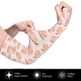 thumbnail image 3 of Arm Sleeves for Men/Women, Peach With Leaves Sun Protection Cooling Compression sleeves to cover arm, 3 of 6