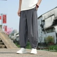 thumbnail image 2 of Men Fleece Jogger Sweatpants Cargo Joggers Pants Bottoms With Pockets Grey XXL, 2 of 5