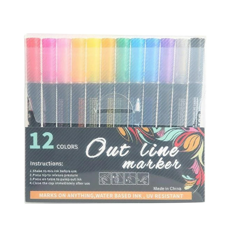 8/12pcs Marker Pen for Highlight Writing Taking Notes Drawing DIY Art  Projects Kids Adult Markers Writing Supplies Paint Markers