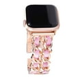 thumbnail image 3 of Gustave Compatible with Apple Watch Bands Series 8 7 6 5 4 3 2 1 SE Fashion Adjustable 38mm 40mm 42mm 44mm iWatch Bands Bracelet Chain Wristband for Women Men "Rose Gold & Pink", 3 of 11