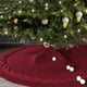 thumbnail image 5 of Falda de árbol de Navidad de punto: falda de árbol de color rojo vino de 48 pulgadas, cable grueso K, 5 of 5
