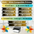 thumbnail image 2 of 504X Compatible Set for HP CE250X CE251A CE252A CE253A ; 4 Toner Cartridges for HP CP3525 CP3525N CP3525DN CP3525X CM3530 CM3530TS  LBP7780Cx LBP5480, 2 of 8
