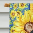 thumbnail image 3 of Summer Sunflowers Longhair Black and Tan Dachshund Flag Canvas House Size 28 in x 40 in, 3 of 5