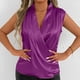 thumbnail image 5 of Camiseta sin mangas con cuello en V para mujer - Escote con volantes, tejido ligero, primavera/verano - Tallas S-XL, ropa informal/de fiesta, 5 of 8