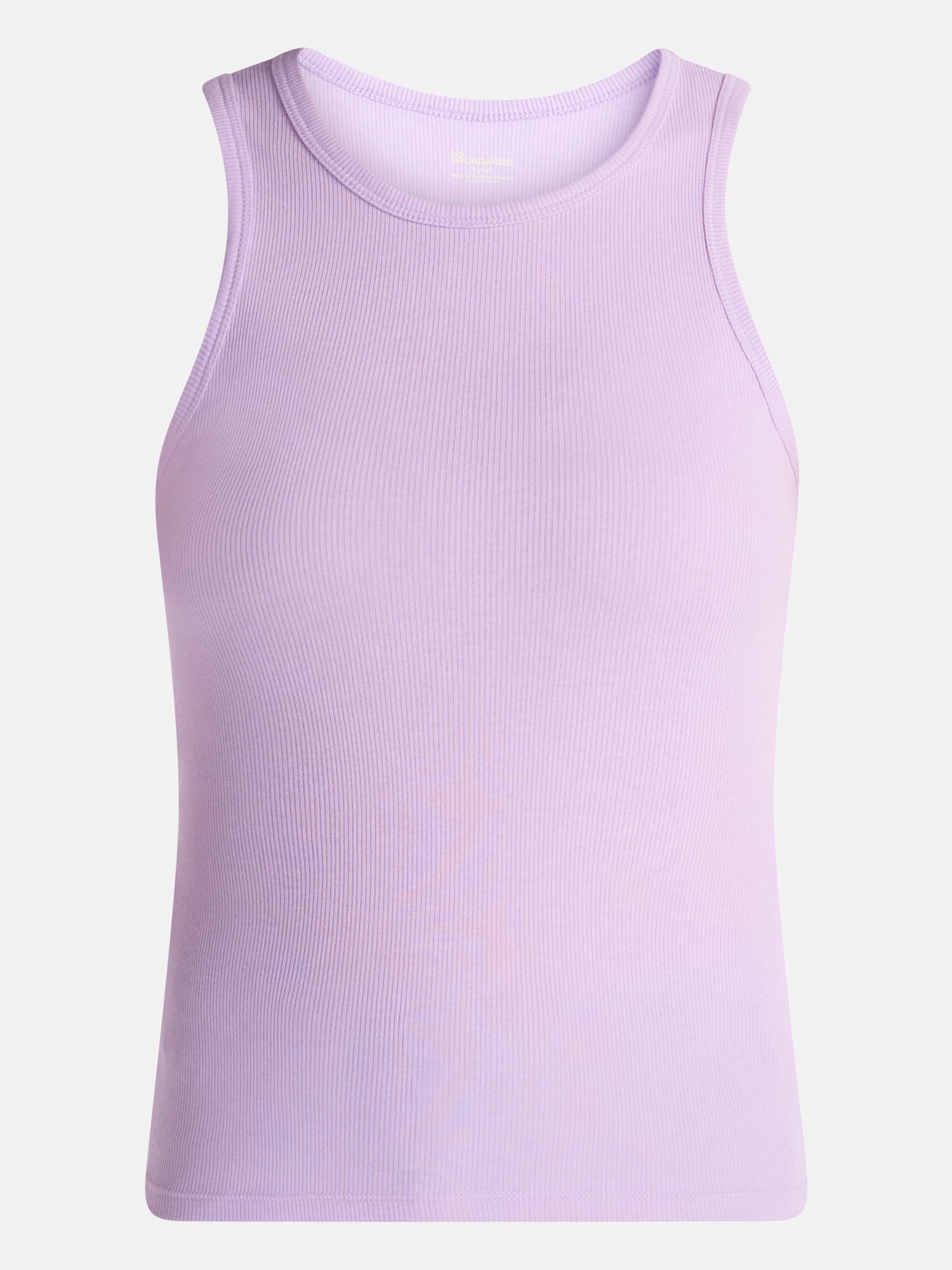 No Boundaries Ribbed High Neck Tank Top, Women's XXS-XXL