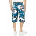 thumbnail image 2 of Men's Casual Multi Color Cargo Shorts With Belt (Teal White Camo, 52), 2 of 2