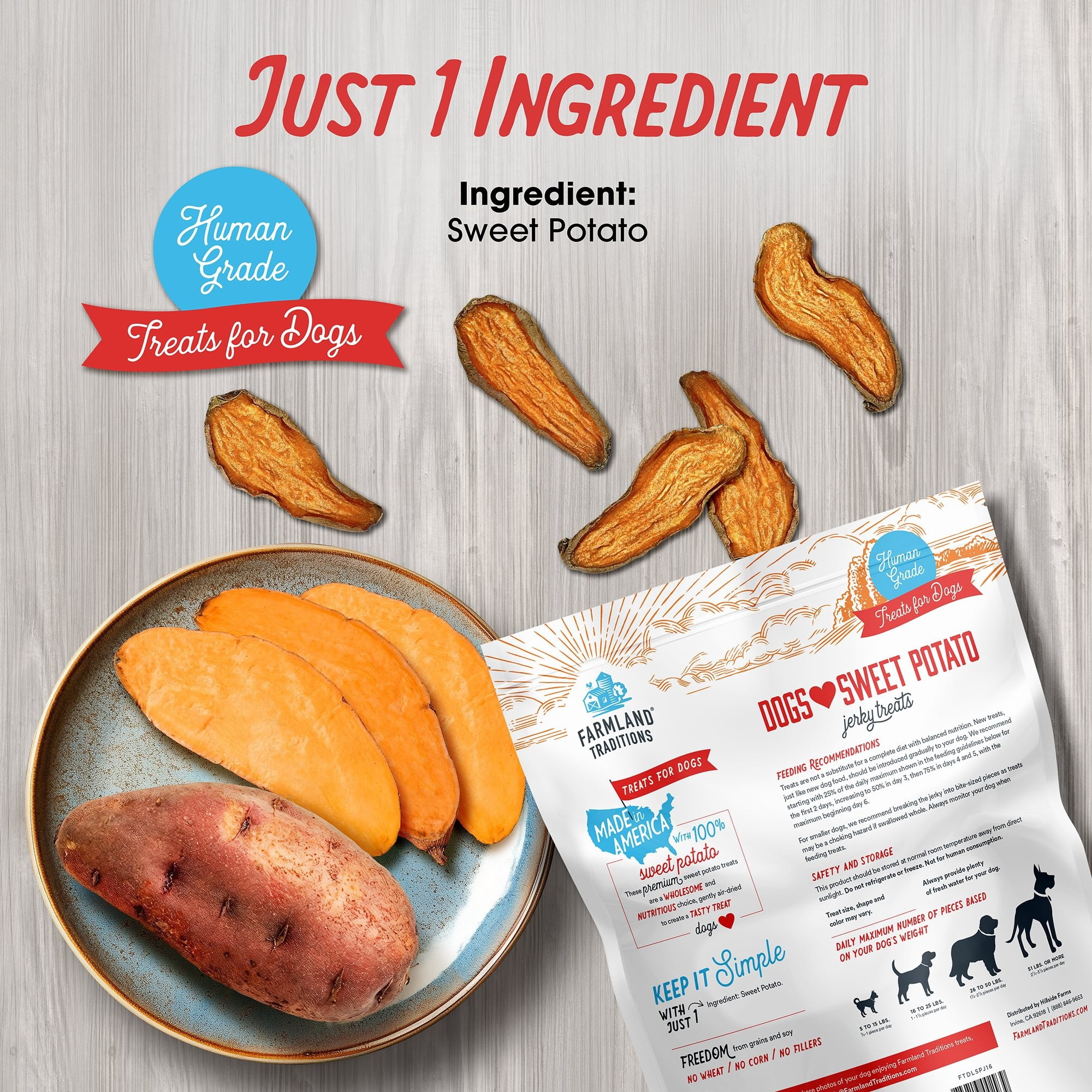 Farmland Traditions Dogs Love 100% Sliced Sweet Potato Jerky (32 oz.)