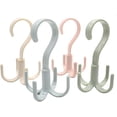 thumbnail image 1 of Organizador giratorio para bufandas y monederos para armario, corbatas y cinturón, paquete de 4 perchas de plástico para bolsos de armario, 1 of 5