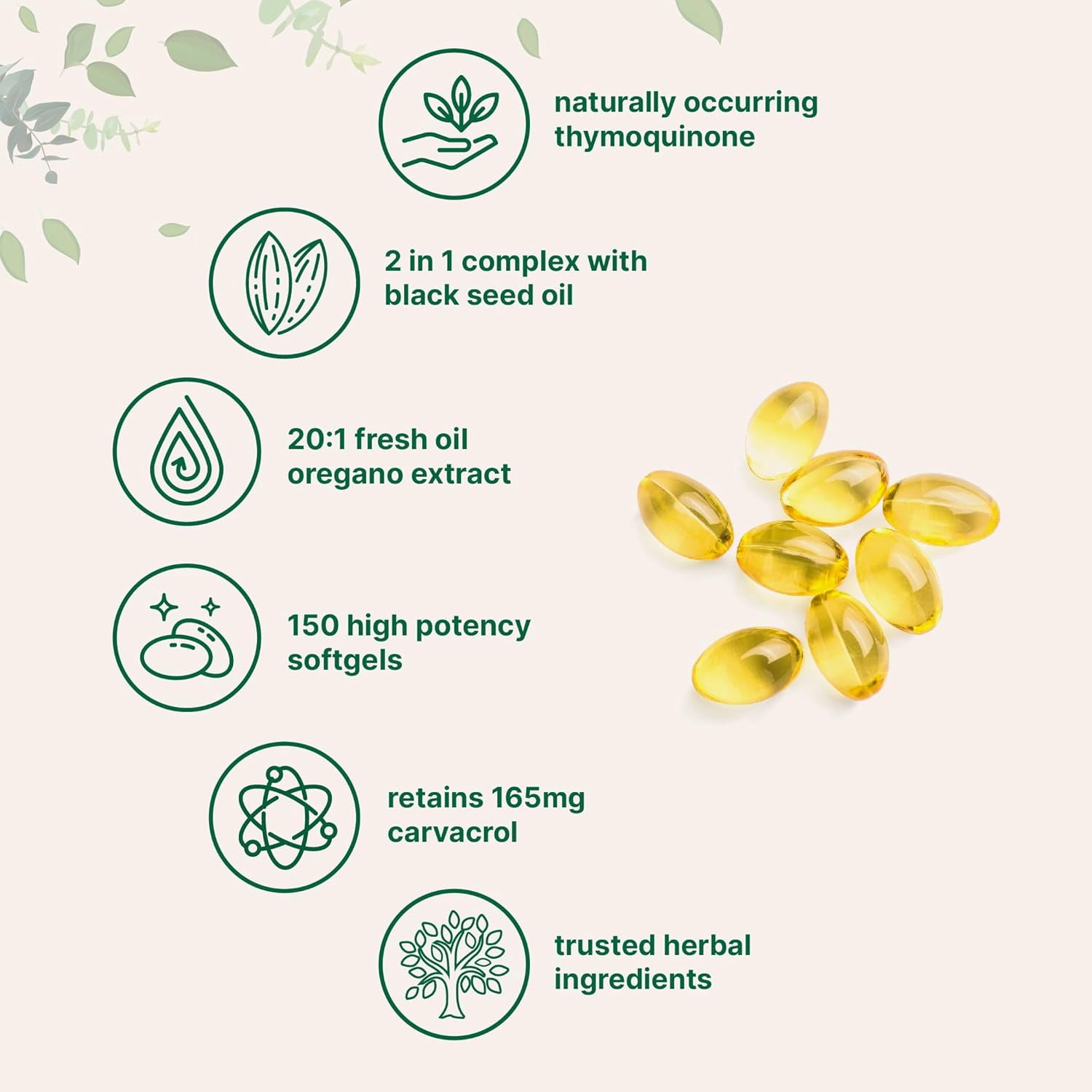 Micro Ingredients Oil of Oregano Softgels, 150 Count | 2 in 1 Formulated with Black Seed Oil, 4X Strength Carvacrol & Thymoquinone