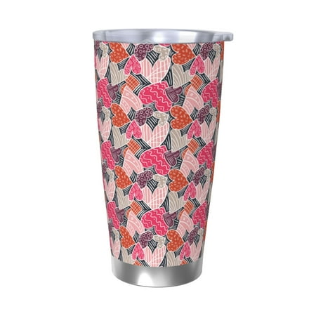 

Junzan Hearts for Valentines day for 20oz Stainless Steel Insulated Car Cup with Spillproof Lid - Insulated Coffee Mug Thermal Cup-Without Straw
