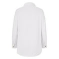 thumbnail image 5 of EDFBUYKRS Deep V Neck Womens Tops Fall Long Puff Sleeve Shirts Dressy Casual Tunic Blouses L, 5 of 5