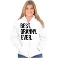 thumbnail image 3 of Best Granny Ever Grandma Grams Mother Womens Plus Size Graphic Zipper Hoodie Brisco Brands 4X, 3 of 5