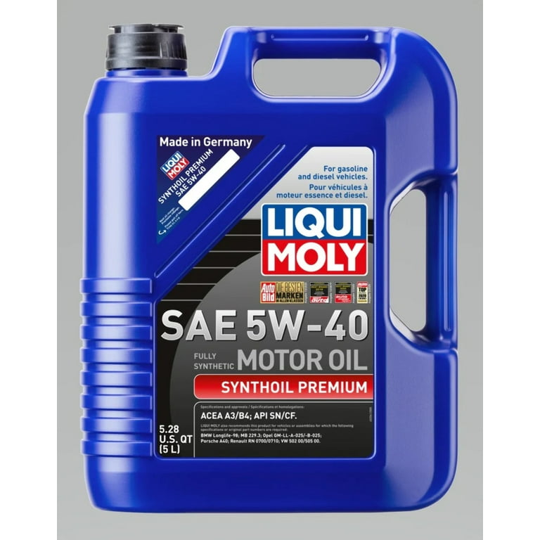 LIQUI MOLY 5L Synthoil Premium Motor Oil SAE 5W40 - Walmart.com