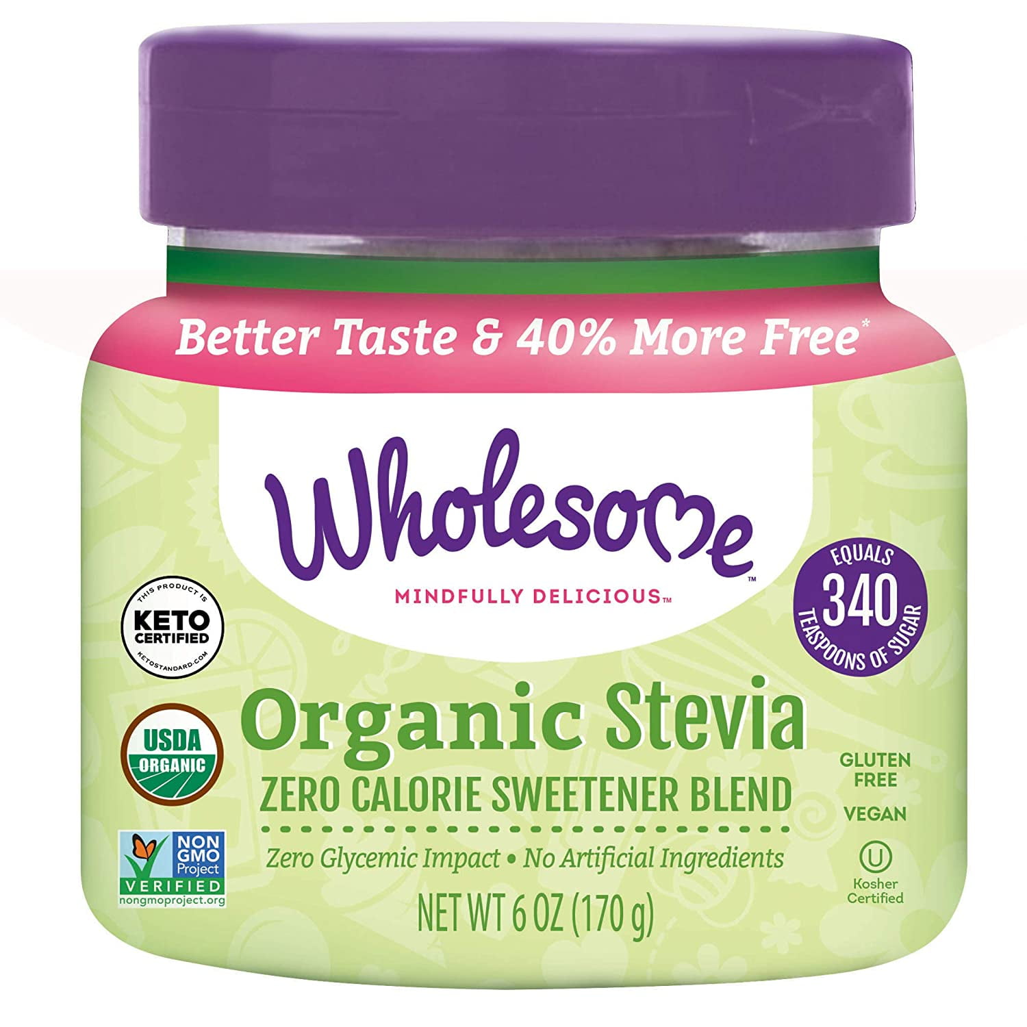 Wholesome Organic Stevia, Zero Calorie Sweetener Blend, Non GMO