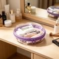 thumbnail image 5 of Round Hard Shell Travel Storage Case Waterproof Zipper Organizer Portable Cosmetic Bag Toiletry Organizer Storage Case for Cosmetics Toiletries Accessories Travel Home Bathroom Daily Organization, 5 of 6