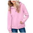 thumbnail image 3 of newwalpole Boys Girls Zipper Sweatshirt Youth Solid Classic Hoodies Soft Full Zip Hooded Sweatshirts for Teens Kids Unisex Pink for Size 3-4 Years, 3 of 8
